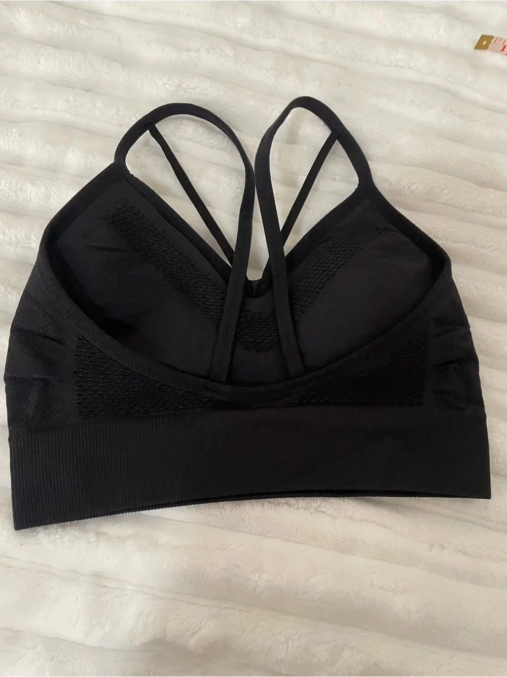Nike Black Strappy V-Neck Sports Bra